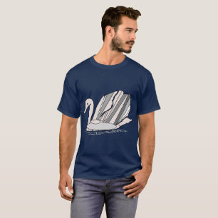 Camiseta con cisne Art Deco