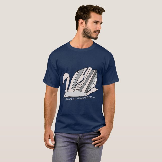 Camiseta con cisne Art Deco (Anverso completo)