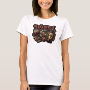 Camiseta con cita Crisp Gold EL VINO ES MI VERDADE
