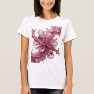Camiseta con cita CRYSTAL FUSION rosa llamativa