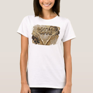 Camiseta con cita de BOTTLE POPPER de naranja limp