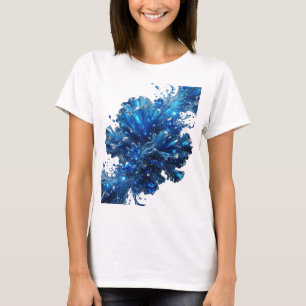 Camiseta con cita de FLORES DE CRISTAL AZUL platea