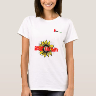 Camiseta con cita de girasol "Bright and Shiny"