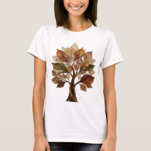 Camiseta con cita de HOJAS BRILLANTES de color pla