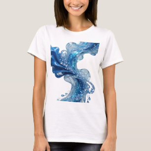 Camiseta con cita de OLA DE AGUA de plata hermosa