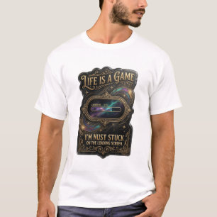 Camiseta con cita de oro impactante LA VIDA ES UN