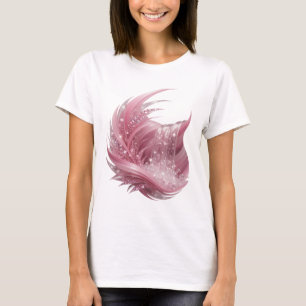 Camiseta con cita de PLUMAS DE DIAMANTE ROSA plate