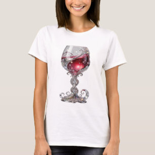 Camiseta con cita de VASO DE VINO TINTO de Plata C