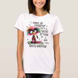 Camiseta con cita divertida de pájaro con actitud