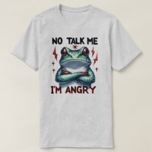 Camiseta con cita gráfica de rana enojada atrevida