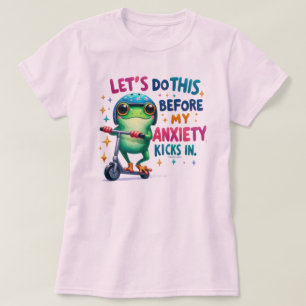 Camiseta con cita gráfica de rana linda vamos a ha