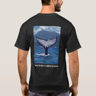 Camiseta con cita hawaiana de cola de ballena joro