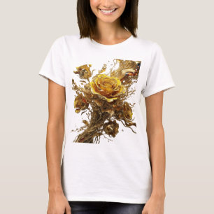 Camiseta con cita Iconic Gold GOLDEN ROSES