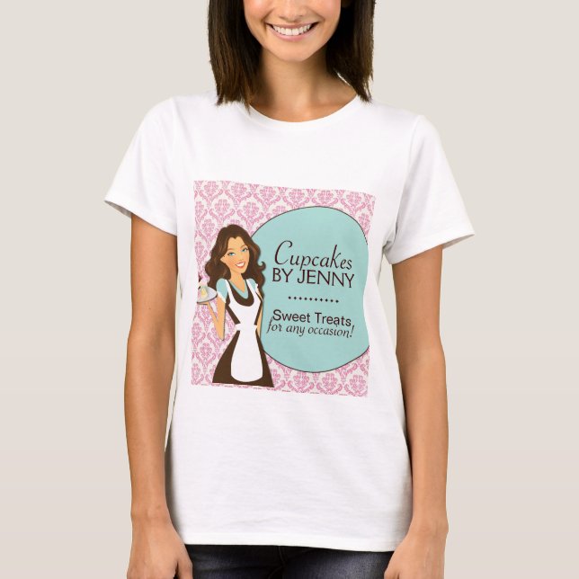 Camiseta con clase de la panadería de la silueta (Anverso)