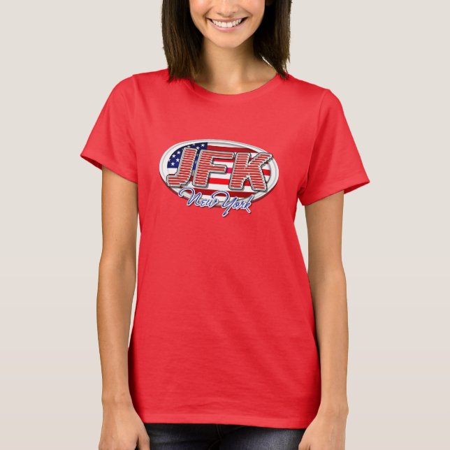 Camiseta con código de aeropuerto JFK (Anverso)