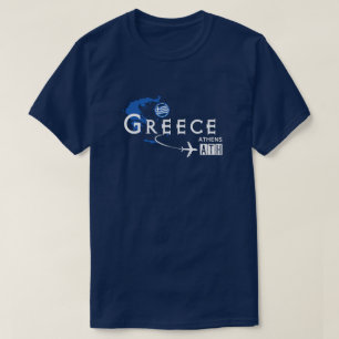 Camiseta con código del aeropuerto de Grecia
