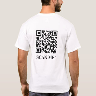 Camiseta con código QR   Camisa de medios sociales