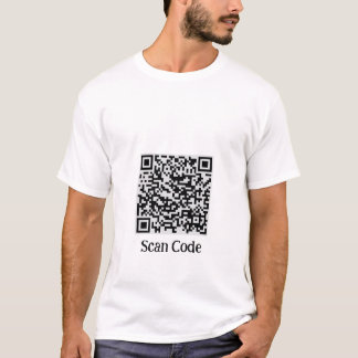 Camiseta con código QR de tecnología