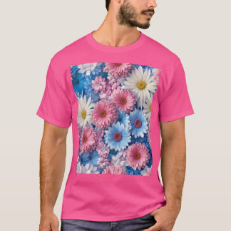 camiseta con colección de diseño de flores