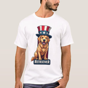 Camiseta con columna de cresta de Golden Retriever