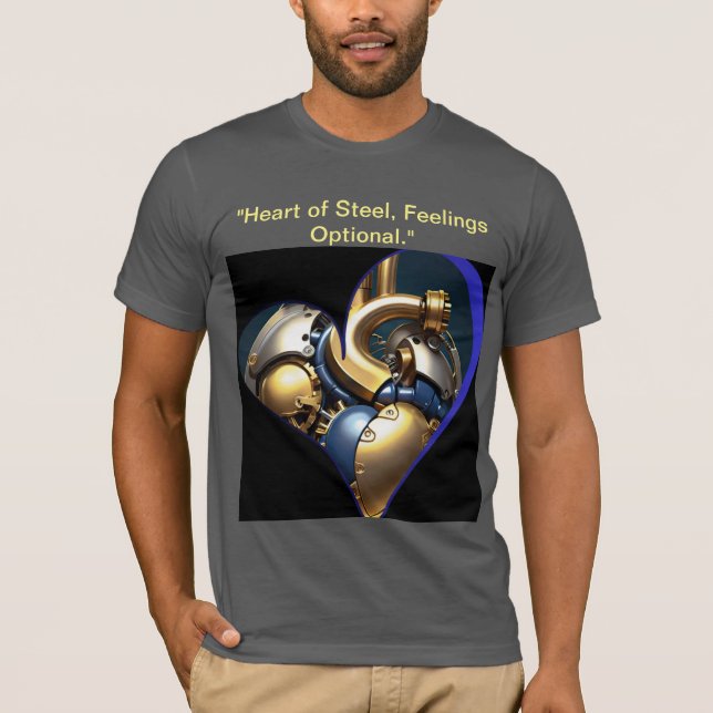 Camiseta con corazón mecánico (Anverso)