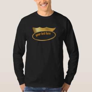 Camiseta con corona dorada y nombre gótico persona