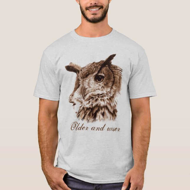 Camiseta con crema de búho más antigua y sabia (Anverso)