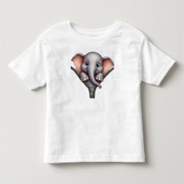 Camiseta con cremallera de elefante bebé 3D lindo
