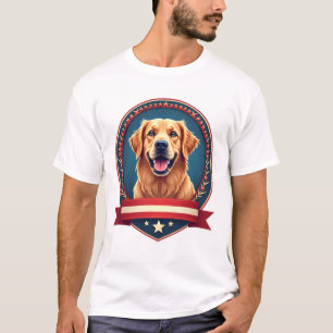 Camiseta con cresta de celebración del Golden Retr