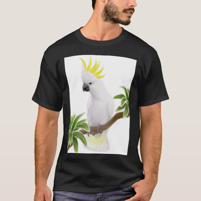 Camiseta con cresta del Cockatoo del azufre (Anverso)