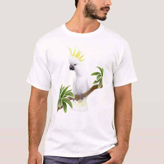 Camiseta con cresta del Cockatoo del azufre (Anverso)