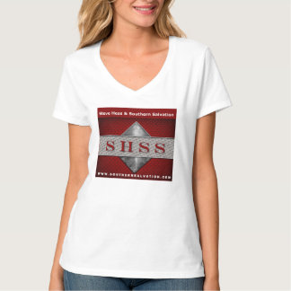 Camiseta con cuello de pico para mujer