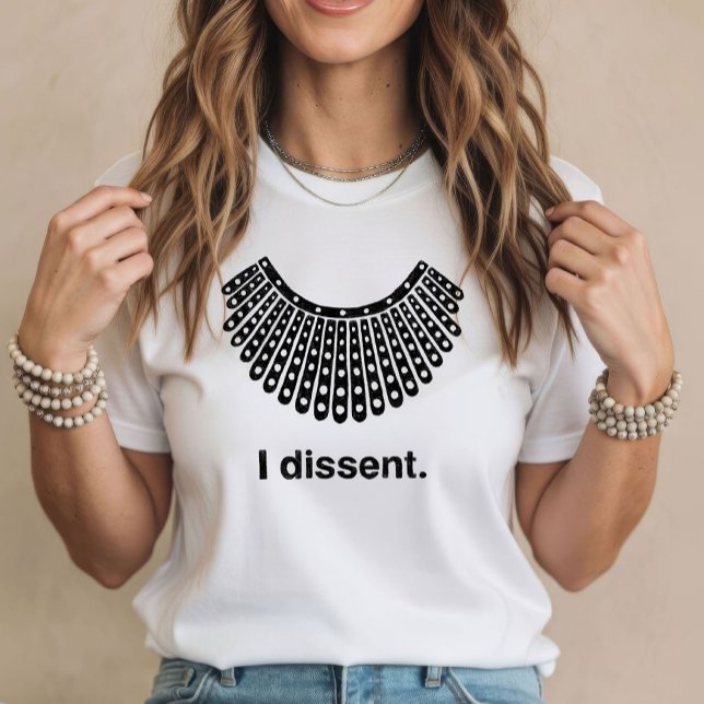 Camiseta con cuello de Ruth Bader Ginsburg I Disse (Ruth Bader Ginsburg I Dissent RBG Collar T-Shirt)