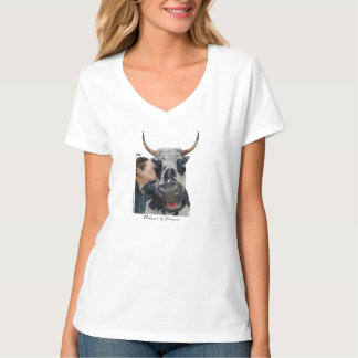 Camiseta con cuello en V