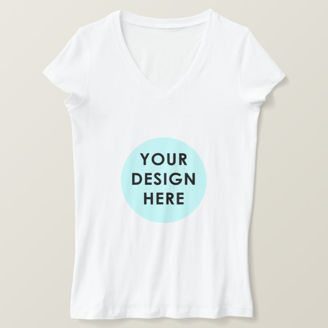 Camiseta con cuello en V con punto de jersey de Be (Anverso del diseño)