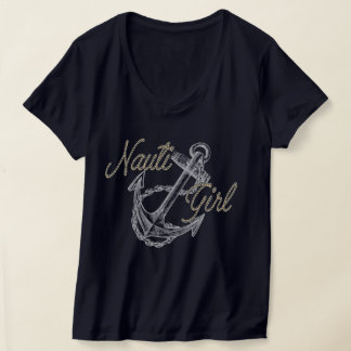 Camiseta con cuello en V para mujer Nauti Girl