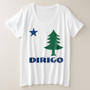 Camiseta con curva de la bandera de Maine de 1901 