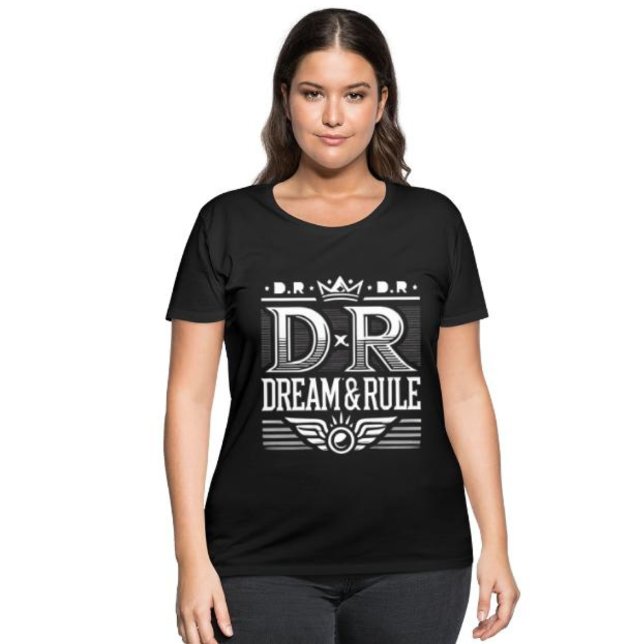 Camiseta con curvas de sueño y regla (Dream & Rule Curvy T-shirt for Women)
