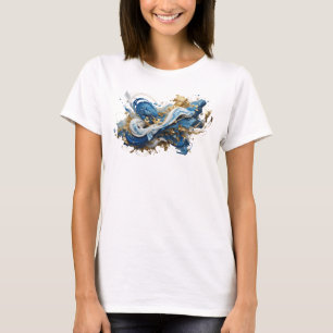 Camiseta con Declaración de Arte ABSTRACTO Azul In