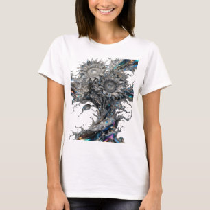 Camiseta con declaración de arte abstracto de plat