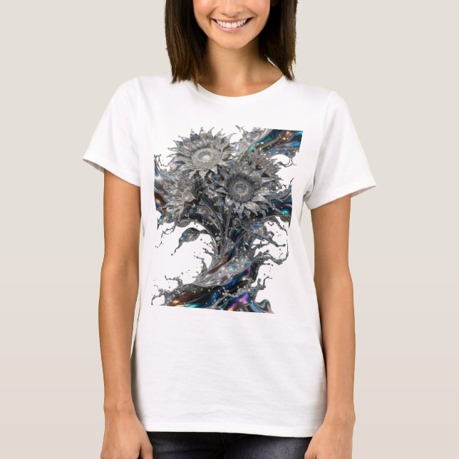 Camiseta con declaración de arte abstracto de plat (Anverso)