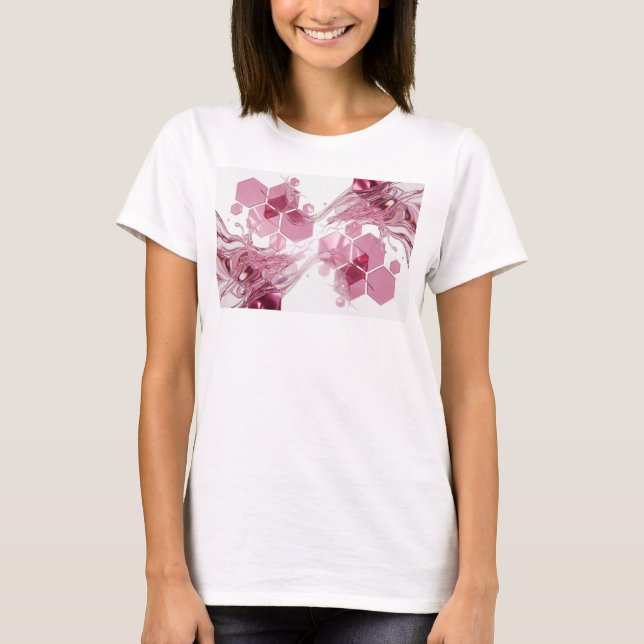 Camiseta con declaración de arte abstracto de plat (Anverso)