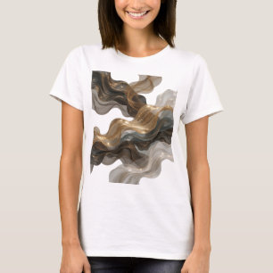 Camiseta con declaración de arte abstracto de plat