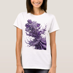 Camiseta con Declaración de Arte ABSTRACTO Morado