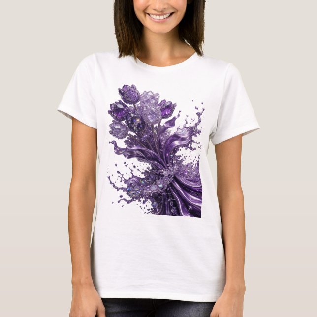 Camiseta con Declaración de Arte ABSTRACTO Morado  (Anverso)