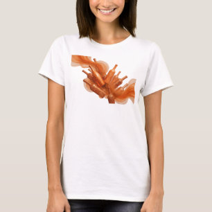 Camiseta con Declaración de Arte ABSTRACTO Naranja