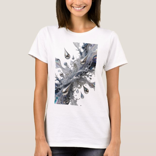 Camiseta con declaración de arte abstracto platead (Anverso)