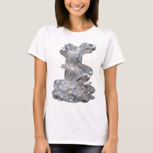 Camiseta con declaración de arte abstracto platead