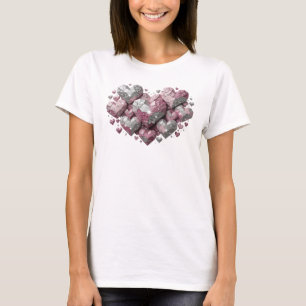 Camiseta con declaración de arte abstracto rojo ic