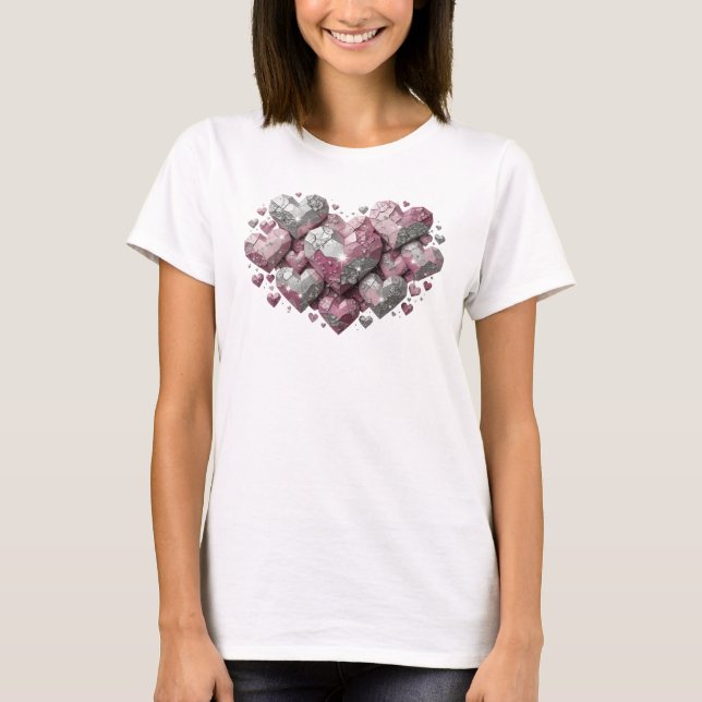 Camiseta con declaración de arte abstracto rojo ic (Anverso)